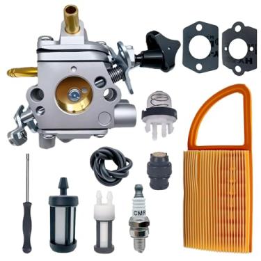 Imagem de Mikatesi BR600 Kit de carburador para Stihl BR500 BR550 BR600 BR700 BR 500 550 600 700 Soprador de folhas de mochila substitui Zama C1Q-S183 4282-120-0606 peças - com 4282 141 03 00 filtro de ar, 00Kit de ventilação para tanque