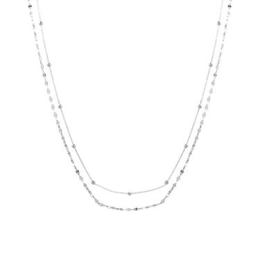 Imagem de Buyongwant Corrente de várias camadas para mulheres, corrente fina, moda Y2K, colar com pingente irregular, joia de prata