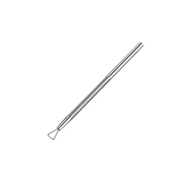 Imagem de Empurrador de cutícula armadura de unha aço inoxidável triângulo cutícula descascador removedor de esmalte de unha ferramenta de remoção de manicure