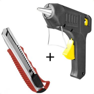 Imagem de Kit Pistola Aplicadora De Cola Com Estilete Para Decoração - Startools