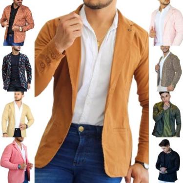 Imagem de Blazer Masculino Slim Fit Esporte Fino - Debatt Dragonfly Jeans, M, 56