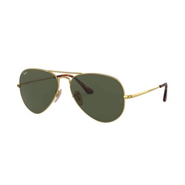 Imagem de Óculos de Sol Ray-Ban Oval 0RB3547 001/31 Tam 54 / Ouro - Lentes Verde