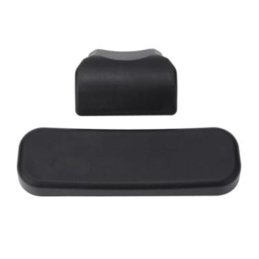 Imagem de Cryfokt Motocicleta Backrest Pad, Auto -adesivo Caso Superior Passageiro Backrest Confortável Almofada de Passageiro Universal para 22L 25L 28L 32L Caixa Superior Traseira, Couro PU