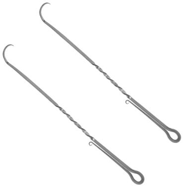 Imagem de Flipper de comida para churrasco, virador de aço inoxidável, gancho de carne resistente ao calor, fácil de usar, virador de gancho para churrasco, ganchos portáteis para cozinhar grelhar bifes de