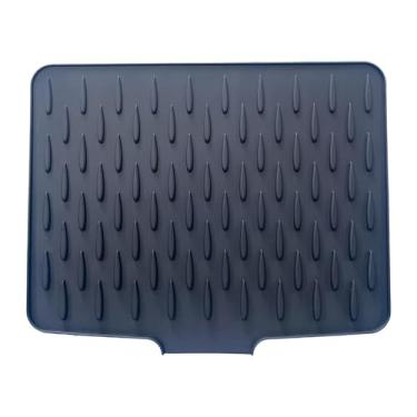 Imagem de AFXGUSD Tapete de Secagem de Louças de Silicone, Escorredor de, Tapete Flexível E Isolante de Calor, Adequado para, Preto, Tamanho real