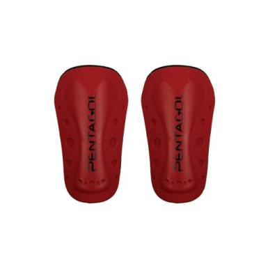 Imagem de Caneleira PENTAGOL Light INFANTIL sem tornozeleira, Vermelho, Sem Torn