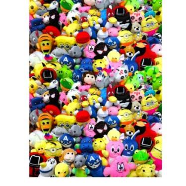 Imagem de kit 10 Bichinhos Brinquedos Pelúcias Desenhos Sortidos Diversos //PELÚ