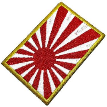 Imagem de Bandeira País Japão Patch Bordada Termo Adesivo Para Camisa - BR44
