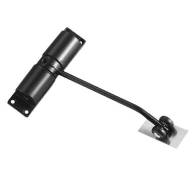 Imagem de IEUDNS Fechador de porta de mola para uso comercial e residencial, velocidade de fechamento ajustável, fácil instalação para cozinha de hotel residencial, Preto