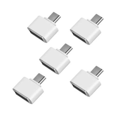 Imagem de Adaptador De Cabo Conector De Dados Mini OTG Micro USB Macho Para USB-