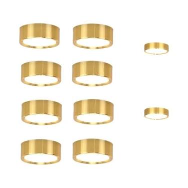 Imagem de Luz De Teto LED Dimerizável Dourada 5W-25W Para Sala De Estar Cozinha 