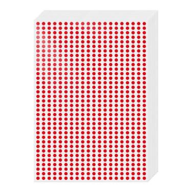 Imagem de Etiquetas de codificação de cores redondas vermelhas 0,25 polegadas 7000 peças