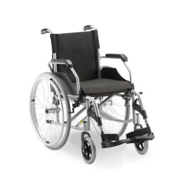 Imagem de Cadeira de Rodas Dobrável Dellamed D600 Suporta até 120kg, Estrutura em Alumínio Aeronáutico, Quick Release nas Rodas e Apoio de Braços