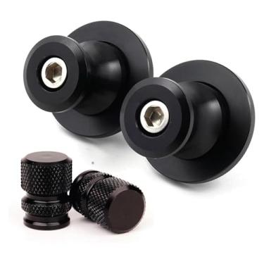 Imagem de BYYINGSUS Compatível com MT09 Tracer MT-09 2017-2023 2020 2022 Acessórios de motocicleta Acessórios de bobinas deslizantes de braço oscilante Parafusos de suporte de 6 mm (Combo Preto)