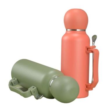 Imagem de Kit Chimarrão | Garrafa Térmica Chimarrão 1300ml com Bomba Inox | Kit Tereré Estilo Bola de Futebol | Aço Inox | Bebidas Quentes e Frias | Cores Variadas (VERDE)