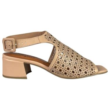 Imagem de Sandália Bottero Feminina de Couro Salto Bloco 374003