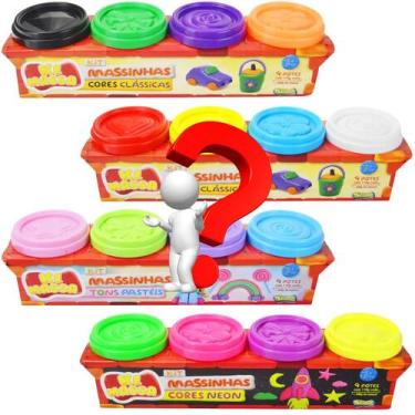 Imagem de Conjunto kit 04 massinhas coloridas ki massa - sunny 003620
