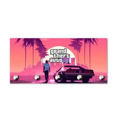 Imagem de Porta chaves decorativo de parede - GTA - Visaoled