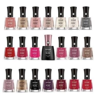 Imagem de Kit Risque Efeito Gel Com 20 Cores + Topcoat + Bio Vegano
