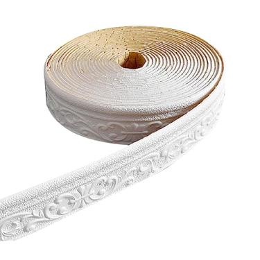 Imagem de Borda de papel de parede, acabamento de parede, linha de acabamento de parede impermeável 3D contorno borda autoadesivo decalque de parede removível parede quarto azulejos adesivo para cozinha