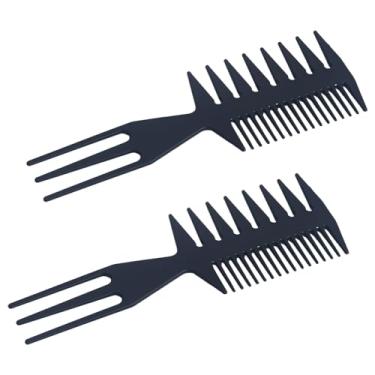 Imagem de YXQ Pente de marmorização de água, 2 peças, kit 3 em 1 de plástico dupla face, ferramenta profissional de pintura de marmorização de papel, preto