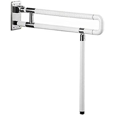 Imagem de Barras de apoio para chuveiro, barra de apoio antiderrapante, cabo de vaso sanitário, trilhos de segurança de banheiro para idosos, branco - 60 cm (branco 75 cm)