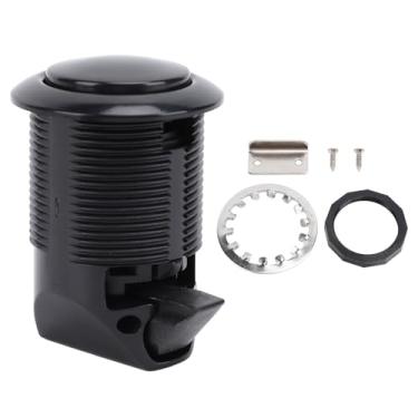 Imagem de QANYEGN Fechadura de gabinete para trailer, substituição de trava com botão de pressão, tipo incorporado, trava de gabinete sem chave de segurança aprimorada para trailers, iates, (Preto)