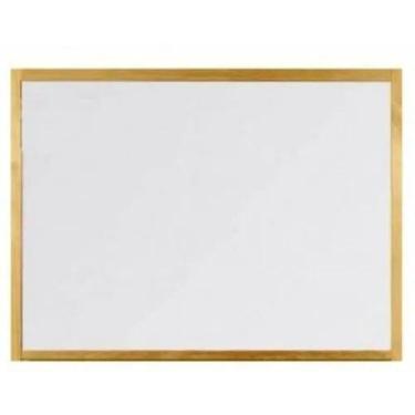 Imagem de Quadro Branco Moldura De Madeira 50x70 Cm Real Seda