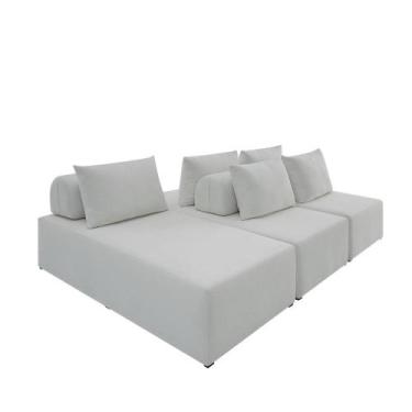 Imagem de Sofá Ilha na Caixa em Módulos Mobili 3 chaise 270cm Estofama, Branco