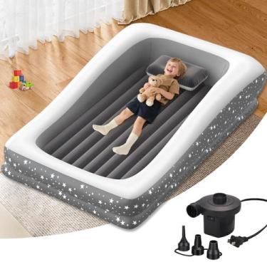 Imagem de Cama de viagem inflável para crianças Abdtech com corrimão de 4 lados