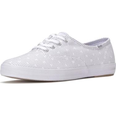 Imagem de Keds Tênis feminino Champion de lona com cadarço, Listra branca, 36