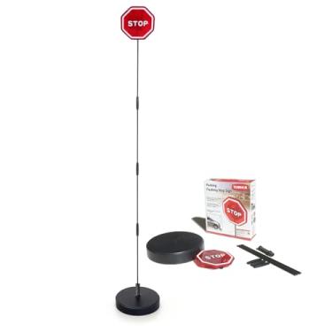 Imagem de CARGOMAX Placa de parada piscante para garagem de estacionamento – Placa de parada para estacionamento na garagem, auxílio de estacionamento com altura ajustável, indicador de parada de carro de garagem LED, 1 unidade