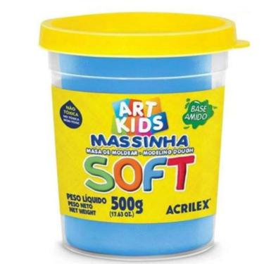 Imagem de Massa para Modelar Soft Azul 500g Acrilex