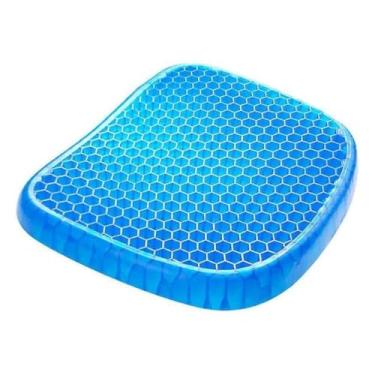 Imagem de Almofada Ortopédica de Silicone Em Gel Colmeia - Conforto e Alívio das Dores para Escritório, Carro e Casa.