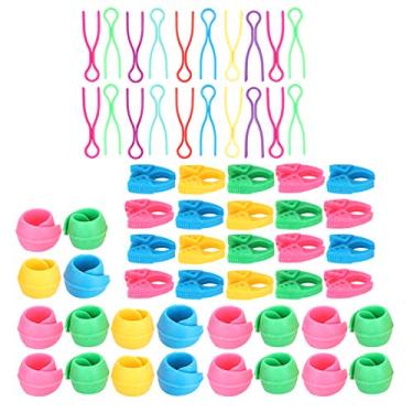 Imagem de Clipes de suporte de silicone para linha de bobina, grampos de plástico, conjunto de 60 peças para máquina de costura, bordado, organização de linhas com material reutilizável