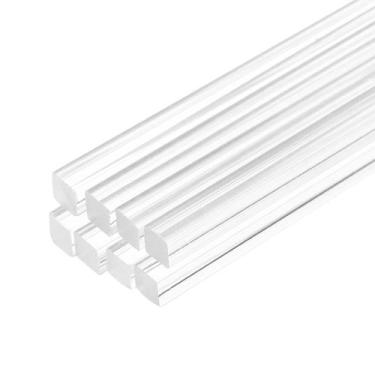 Imagem de Varetas quadradas acrílicas MECCANIXITY 10mm x 30cm - 8 peças