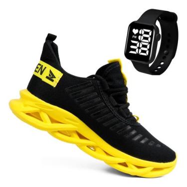 Imagem de Kit Tenis Masculino Para Esportes Corrida Treino + Relogio - Oldsen, T