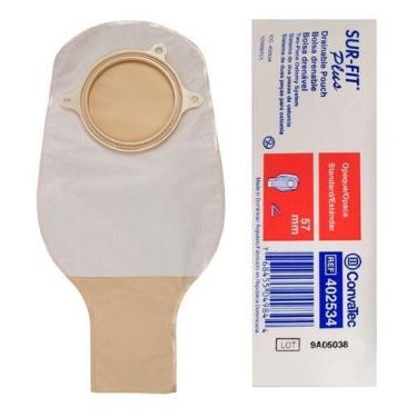 Imagem de Bolsa de Colostomia Sur-fit Plus Opaca 57mm Convatec 10 Unidades
