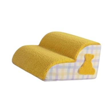 Imagem de Generic Degraus para Cães, Rampa para Animais de Estimação, Capa Lavável E Removível, 2 Níveis, Ideal para Pets, Amarelo