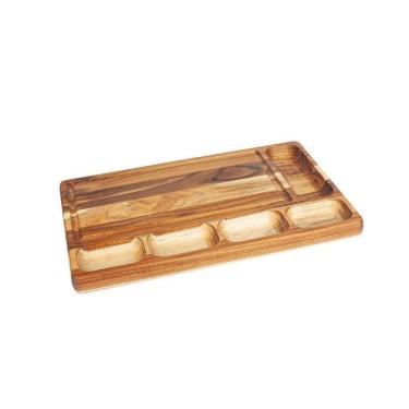 Imagem de Petisqueira De Madeira E Tábua Retangular Com 6 Divisões - Stolf