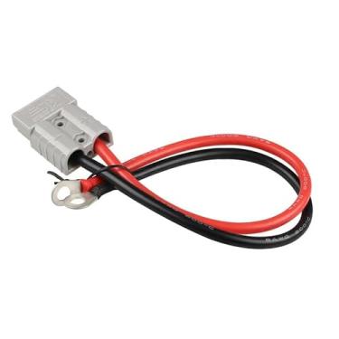 Imagem de Thuchopy Conector de terminal de bateria com cabos vermelhos e pretos, conjunto de cabos de conexão de energia automotiva