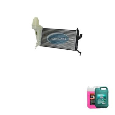 Imagem de Kit Radiador GM Celta 1.0/1.4 00/05 Com Ar + Aditivo Rosa 5L + Água Desmineralizada 5L
