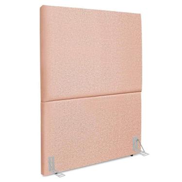 Imagem de Cabeceira Solteiro 100 Cm Com Frame Luna Linho Rose Artte Rose