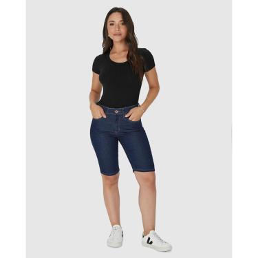 Imagem de Bermuda Feminina Ciclista Em Jeans Com Poliéster Reciclado-Feminino