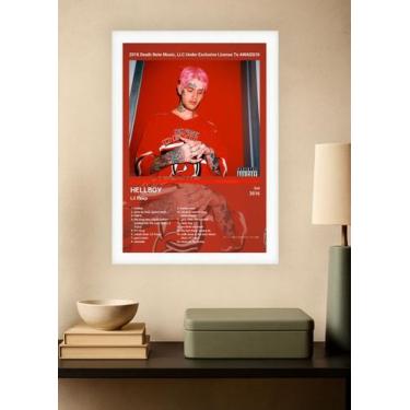 Imagem de Quadro Lil Peep HELLBOY (Colored) Com Vidro e Moldura Tamanho:21cm x 3
