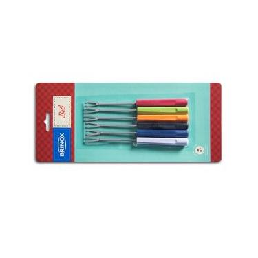 Imagem de Conjunto de Garfos para Petiscos Brinox Beli 2051/322 - 6 Peças