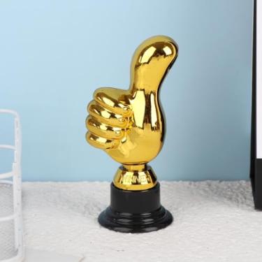 Imagem de Mini Troféus de Vitória Prêmios Polegares para Cima Troféu Plástico Ouro Troféus Incentivo para Decoração de Mesa de Casa