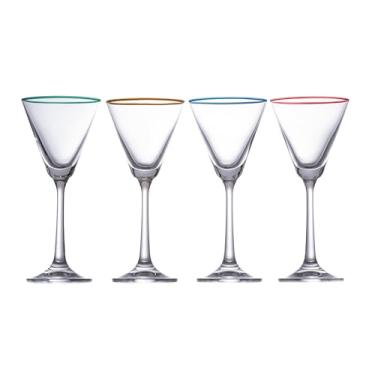 Imagem de Jogo de 4 Taças para Coquetel - Praline - Cristal Ecológico - Filado Colorido - 90ml - Full Fit
