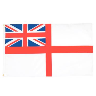 Imagem de AZ FLAG - Bandeira de alferes branca - Grande 1,5 x 2,3 m - Poliéster 100D St George's - Navios da Marinha Real Britânica Bandeira Grande com Dois Ilhós de Metal - Resistente ao desbotamento - Cores