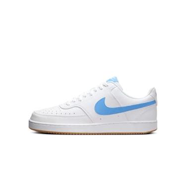 Imagem de Nike Tênis masculino Court Vision Lo, Branco/azul universitário amarelo, 40.5